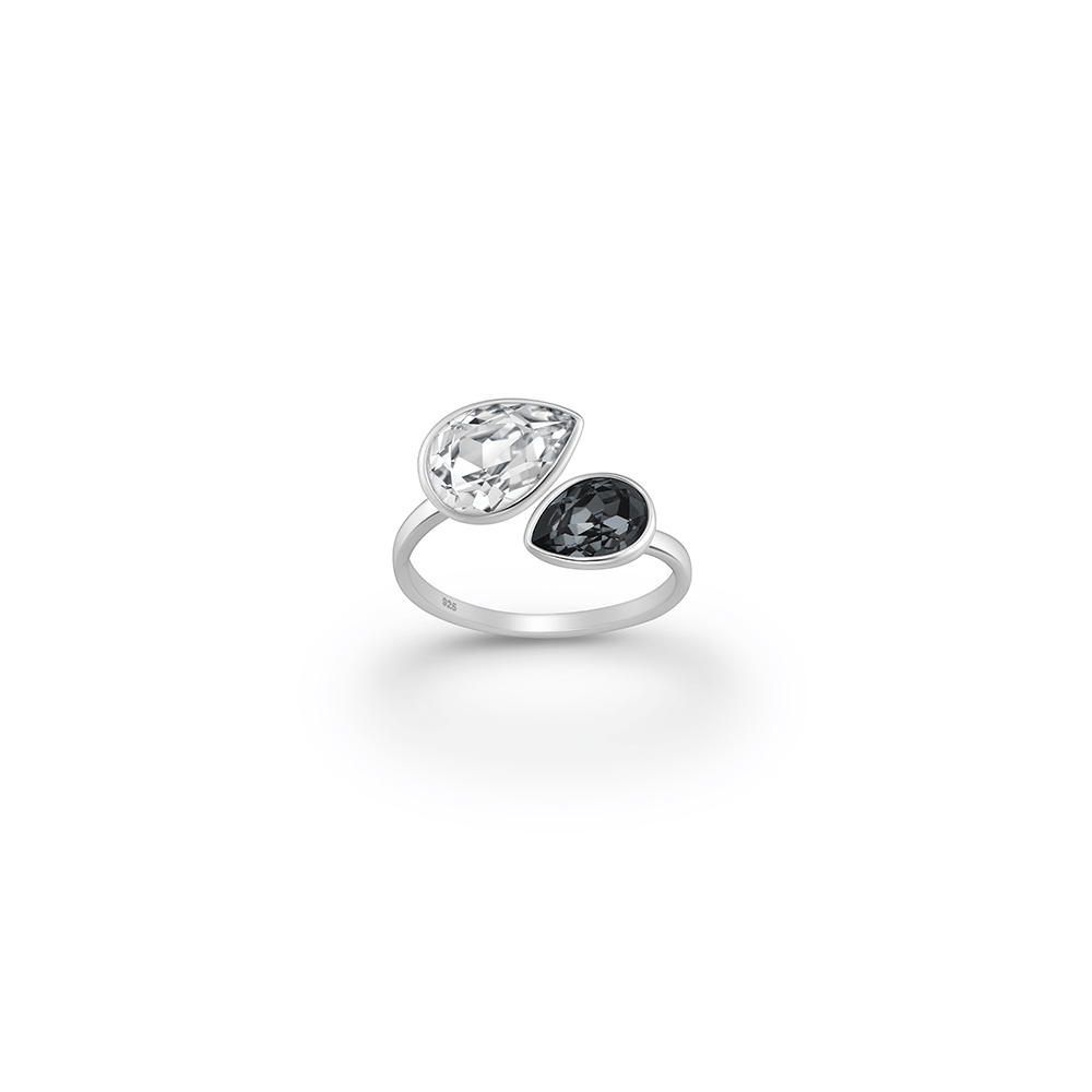 Pink Double Open Crystal Ring