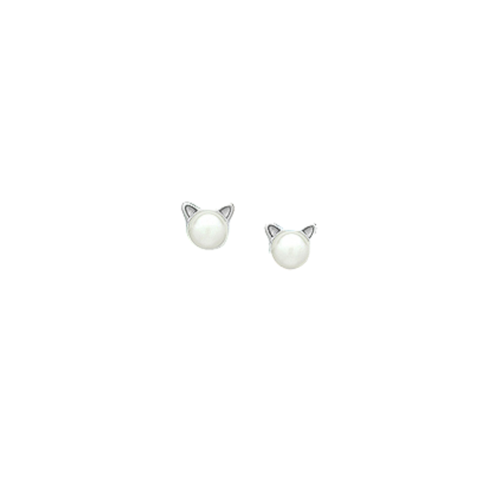 Pearl Cat Earrings
