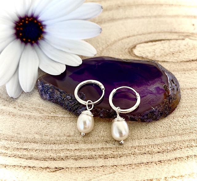 Pearl Hoop Earrings