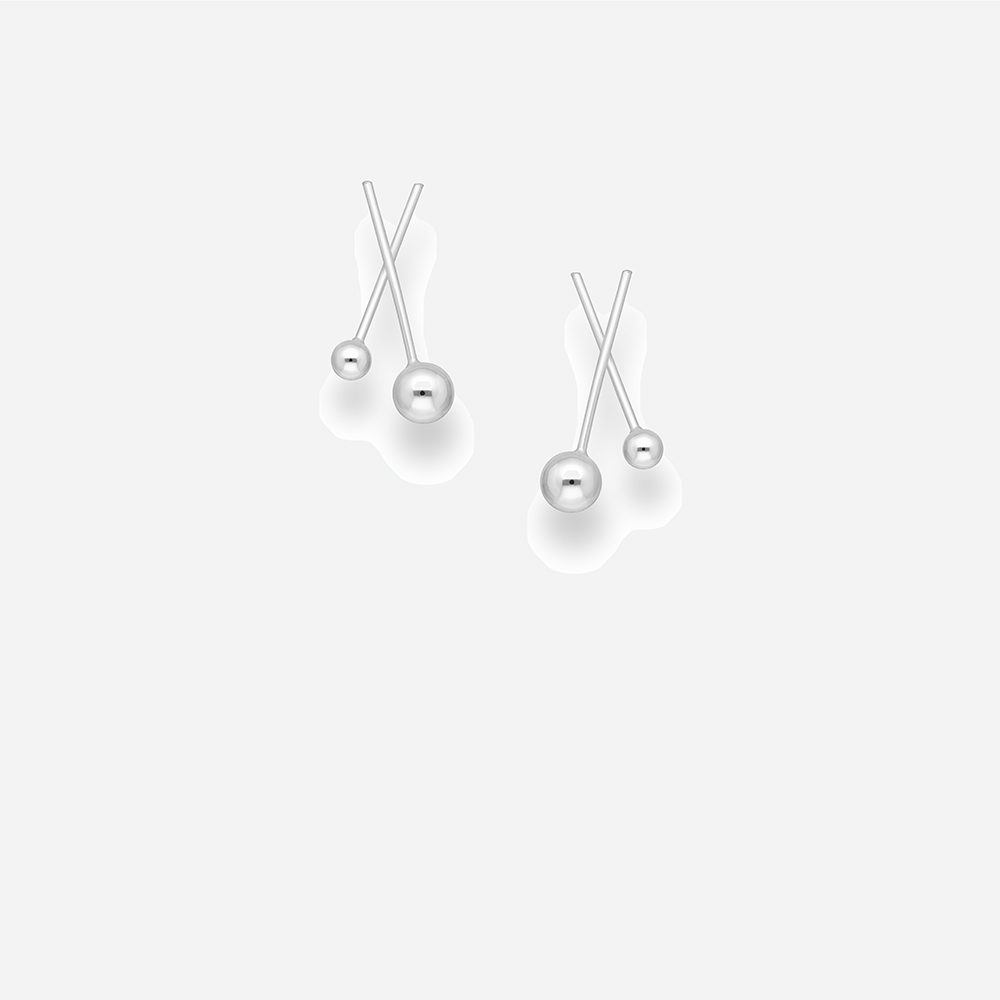 Cross Ball Earrings