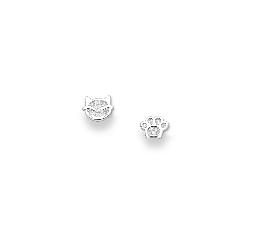 Cat & Paw Earrings