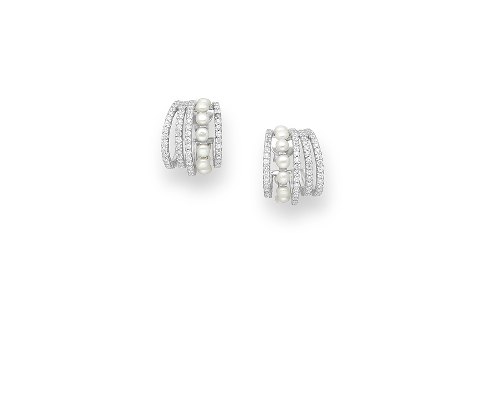 Layered Pearl Earrings