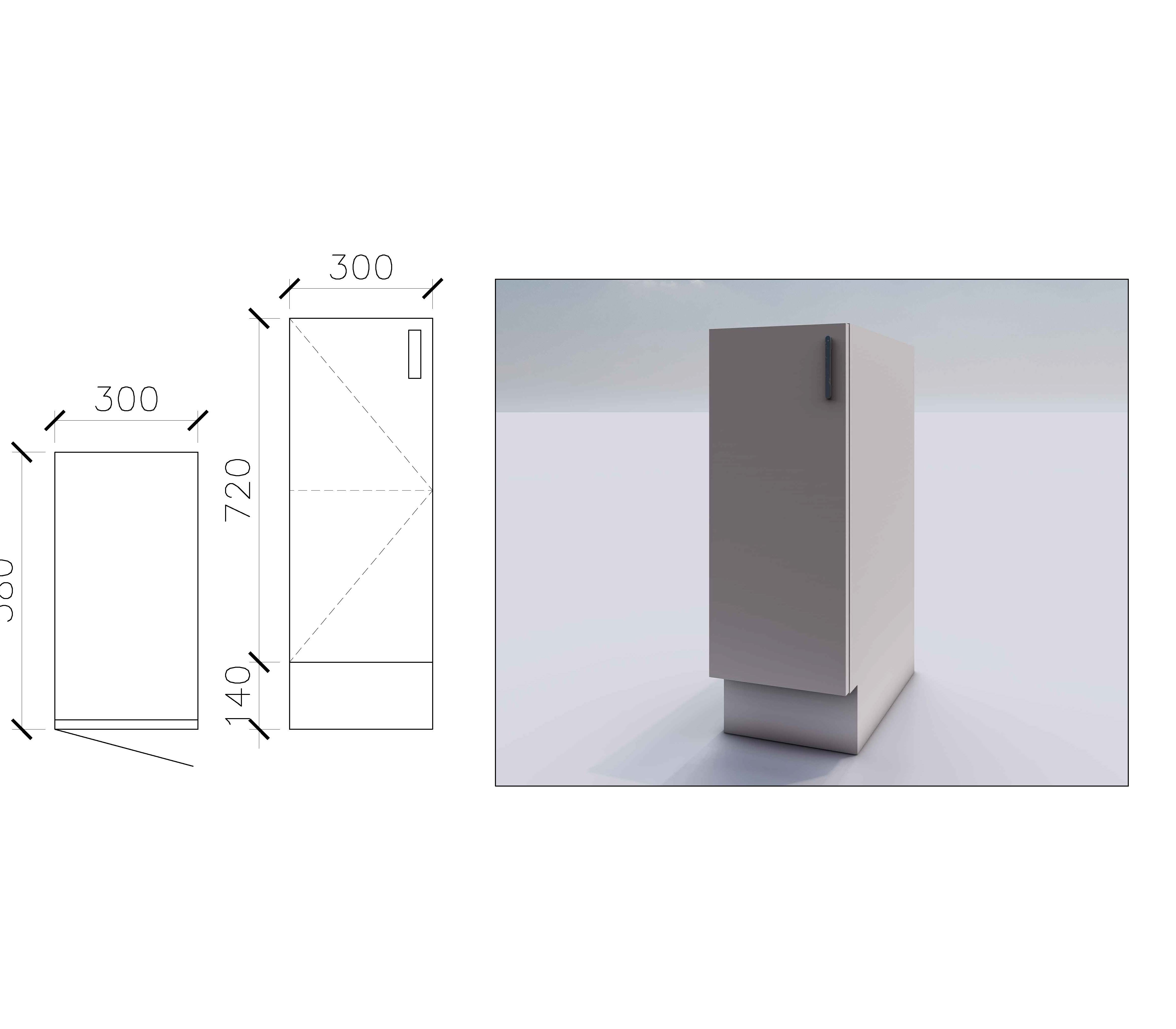 Wide Base Cabinet