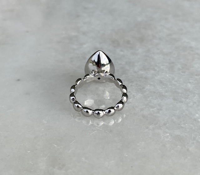 Pear Crystal Ring - Rose