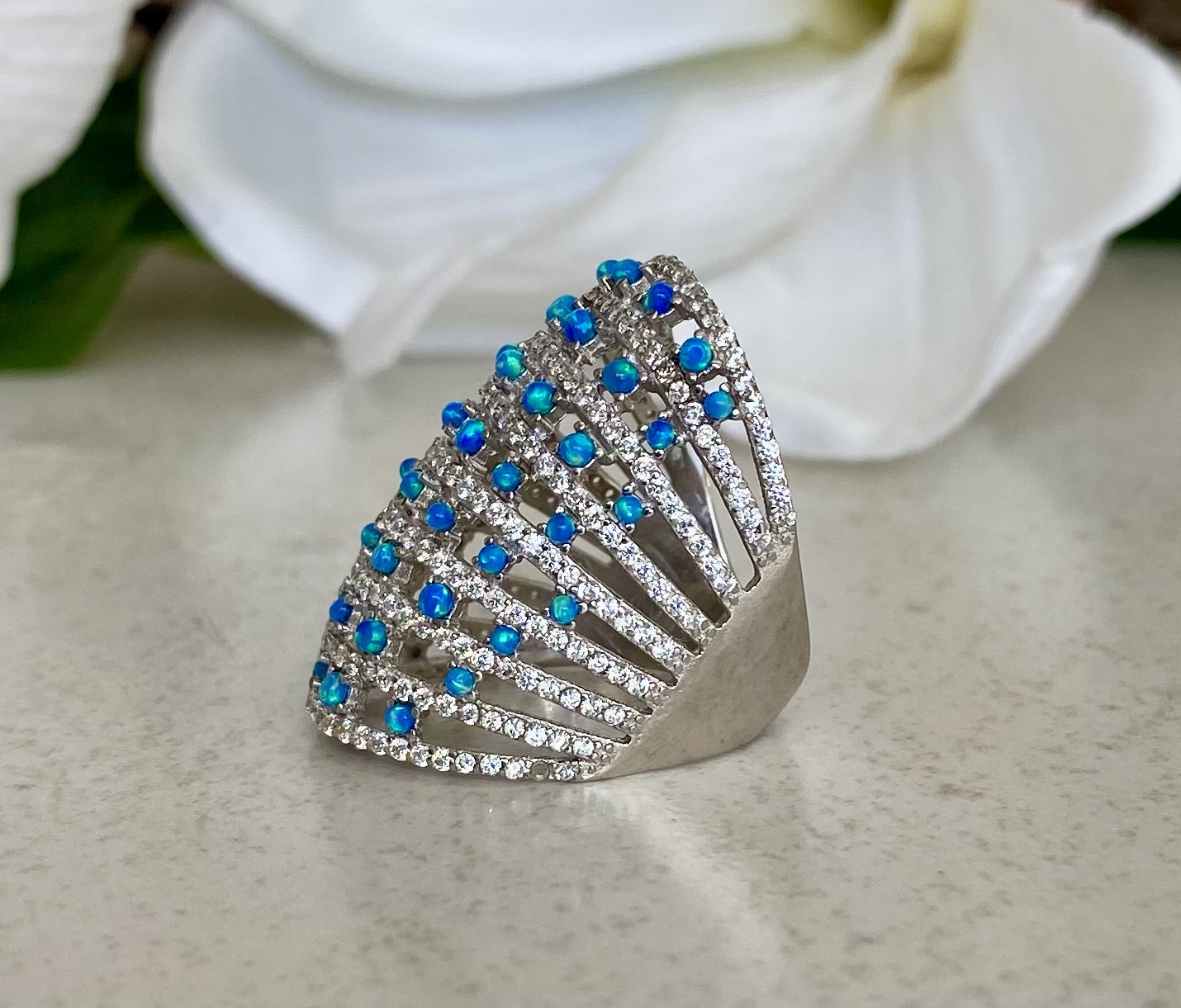 Layered Opal Ring