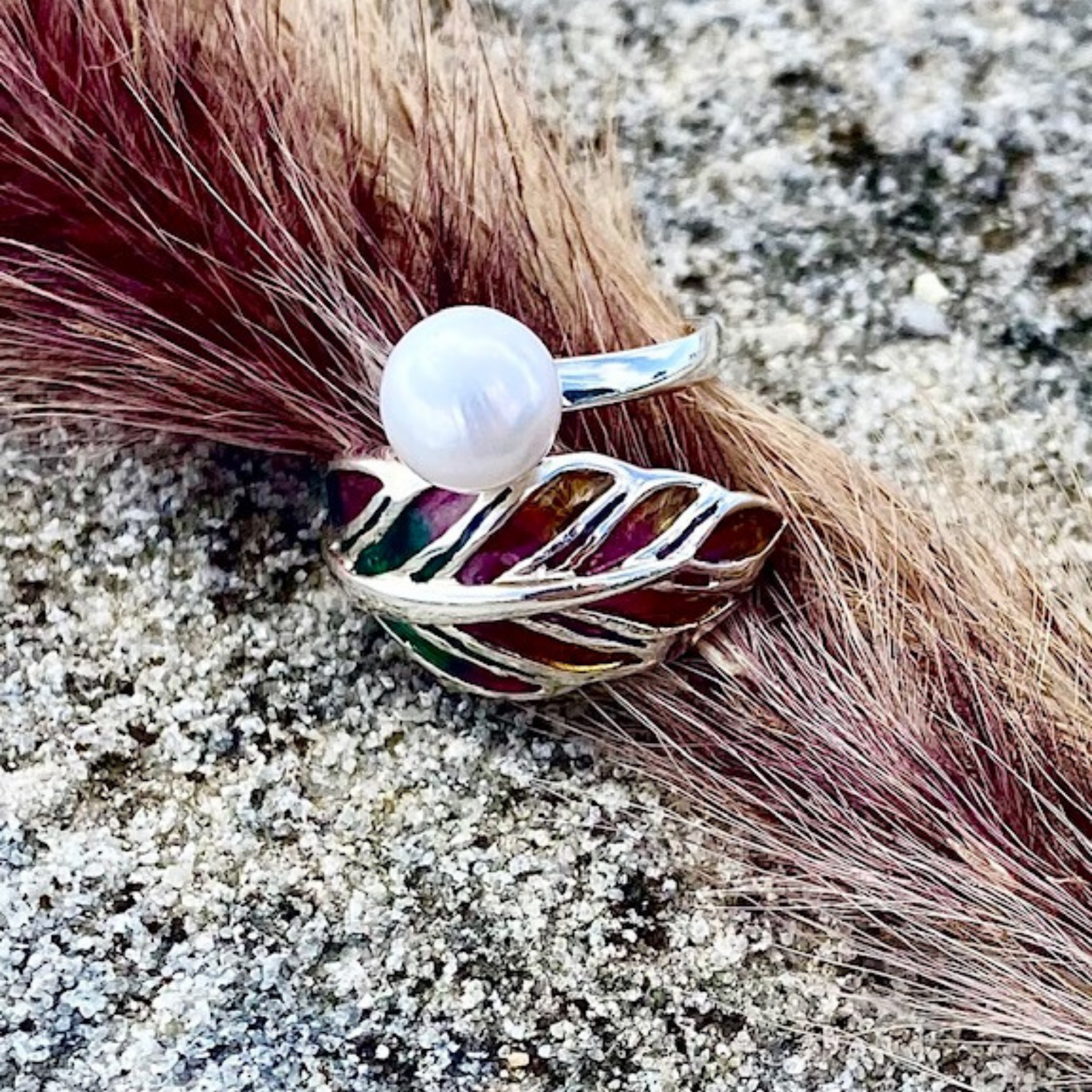 Pearl Leaf Ring